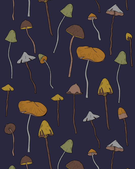 Earthy Mushroom Print Tote