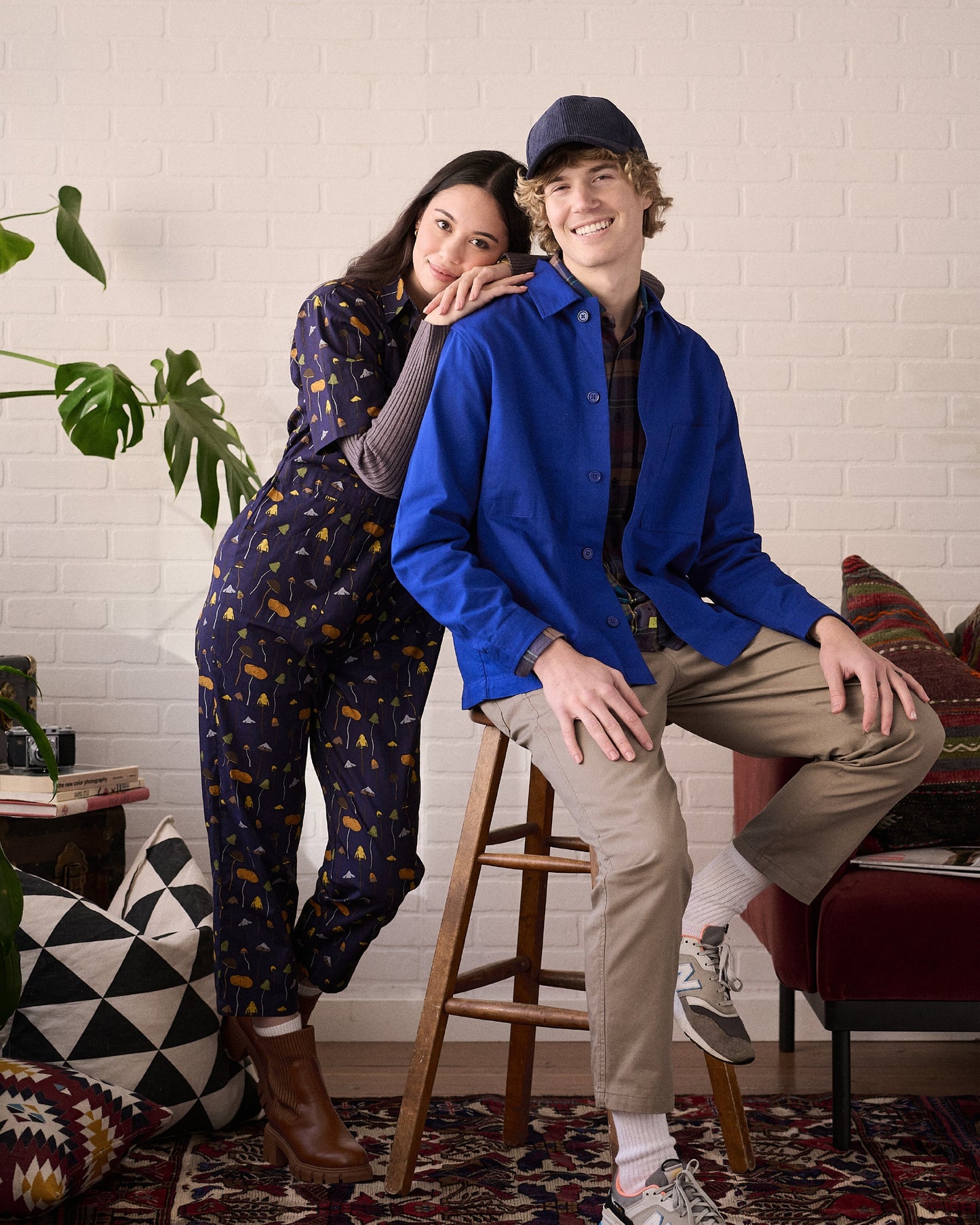 Deep Blue Solid Twill Work Jacket