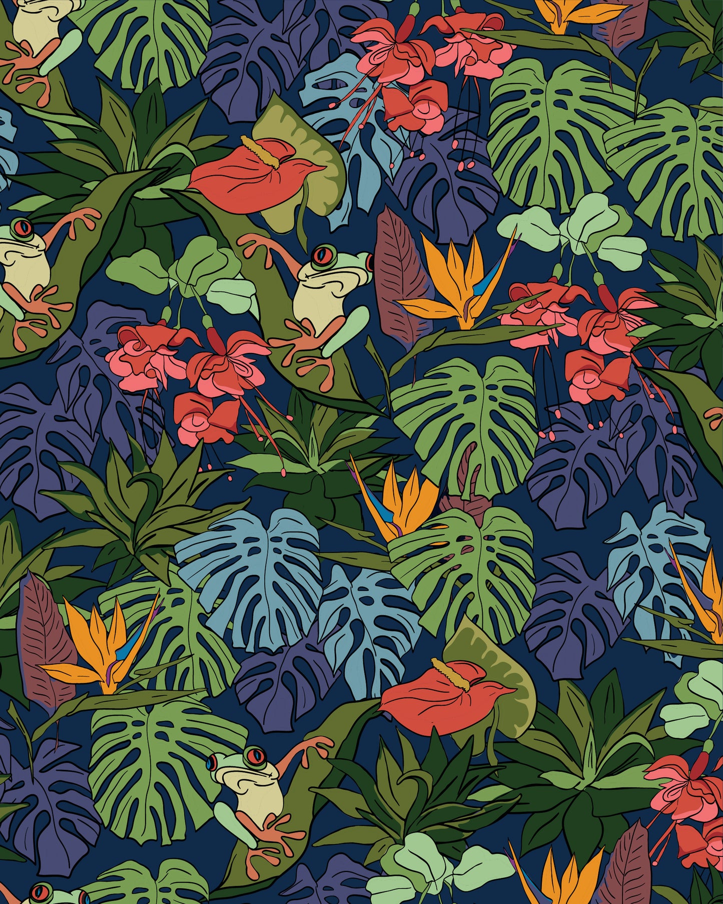 Frogs Print Shirt