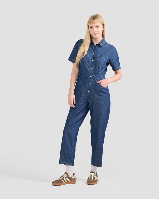 Women's Chambray Denim Jumpsuit