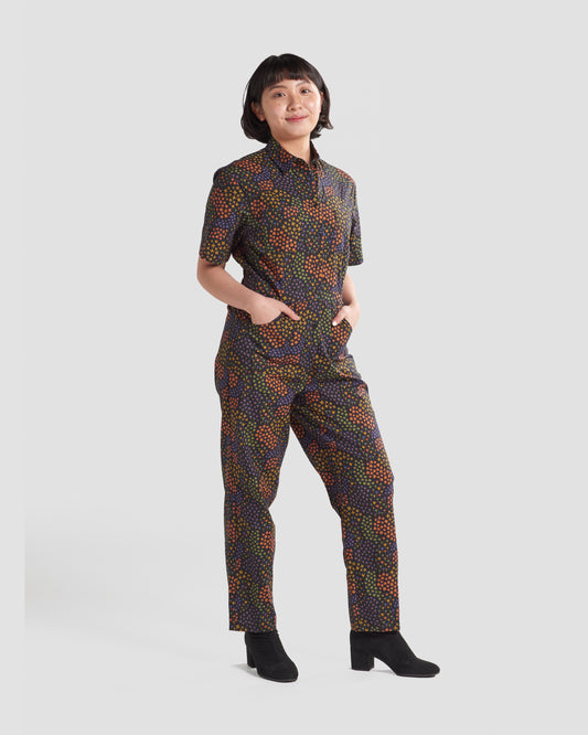 Women's Micro Floral Field Print Jumpsuit