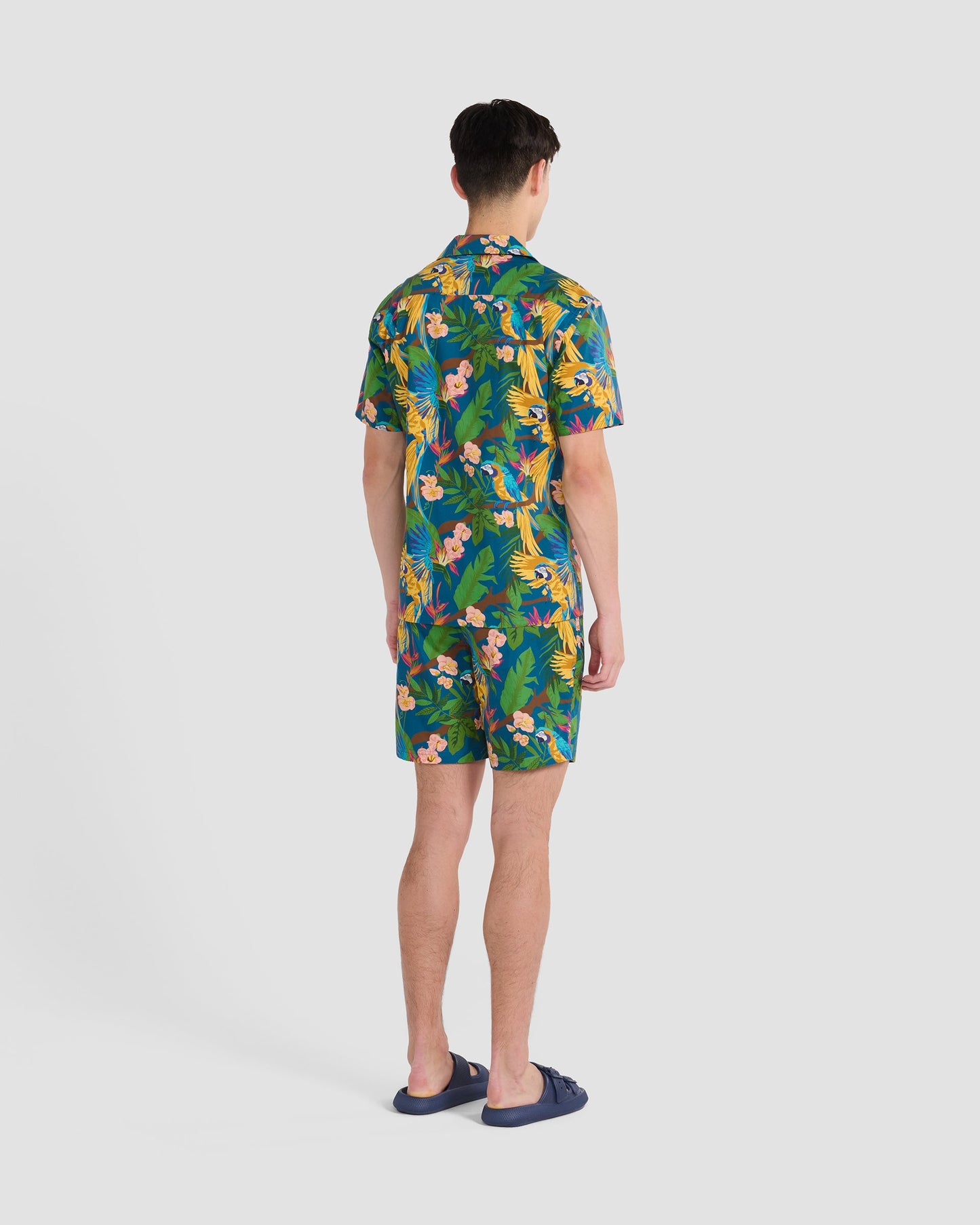 Parrot Paradise Teal Shorts