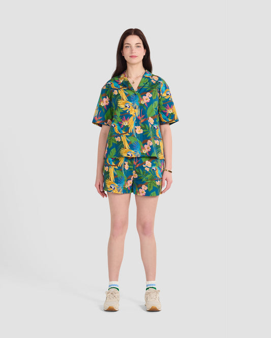Women's Parrot Paradise Teal Shorts