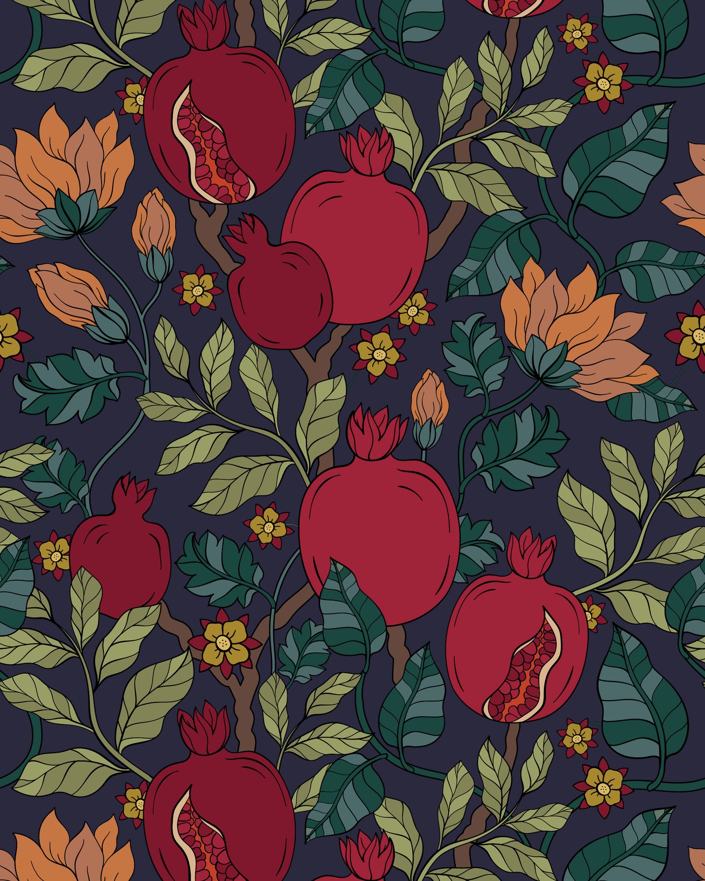 Pomegranates Print Shirt