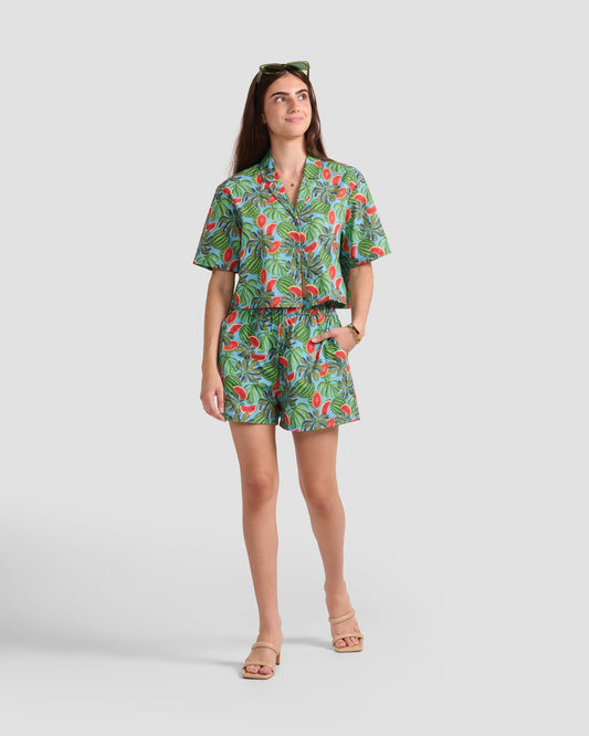 Short imprimé pastèque pour femme