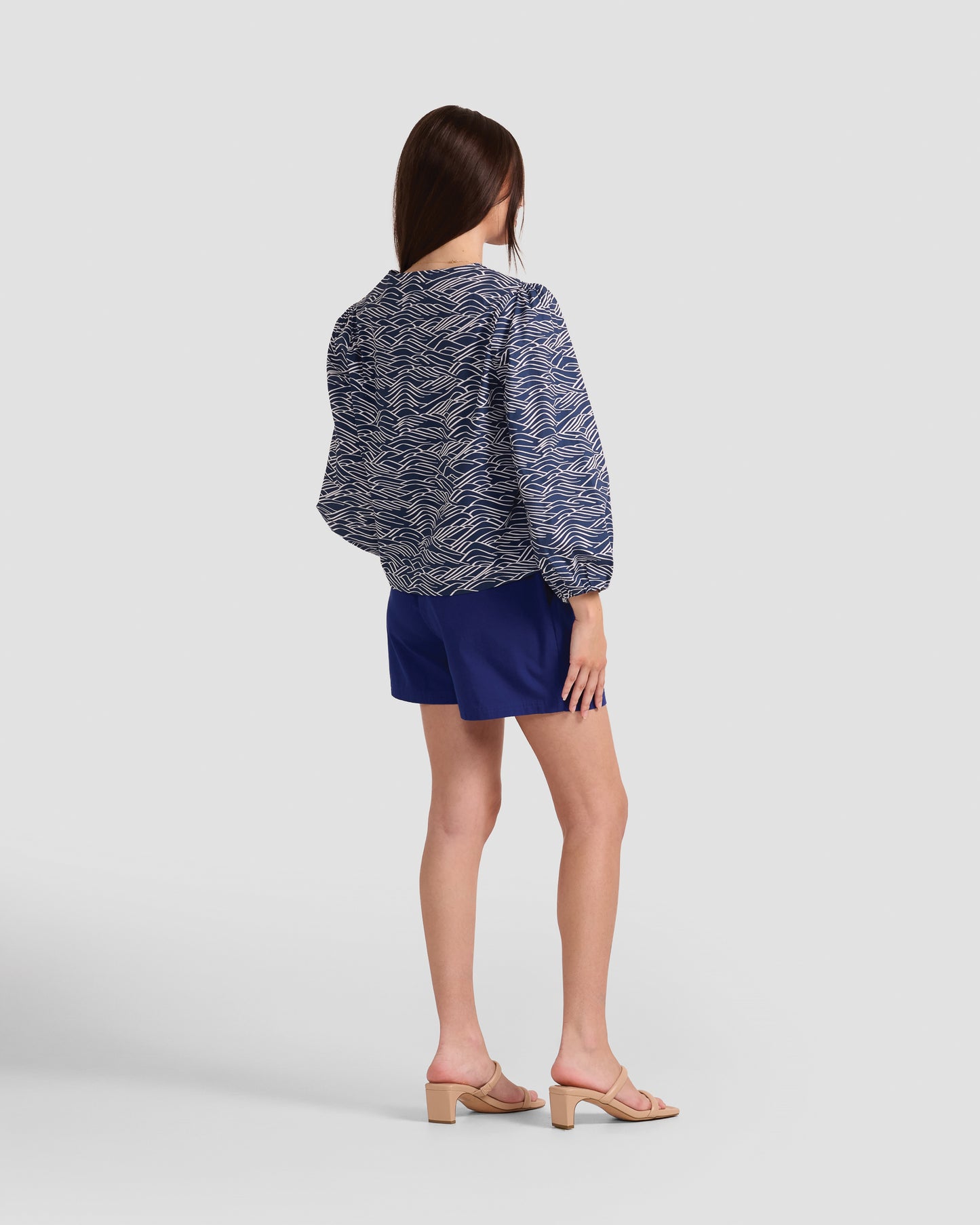 Pantalones cortos azul oscuro para mujer