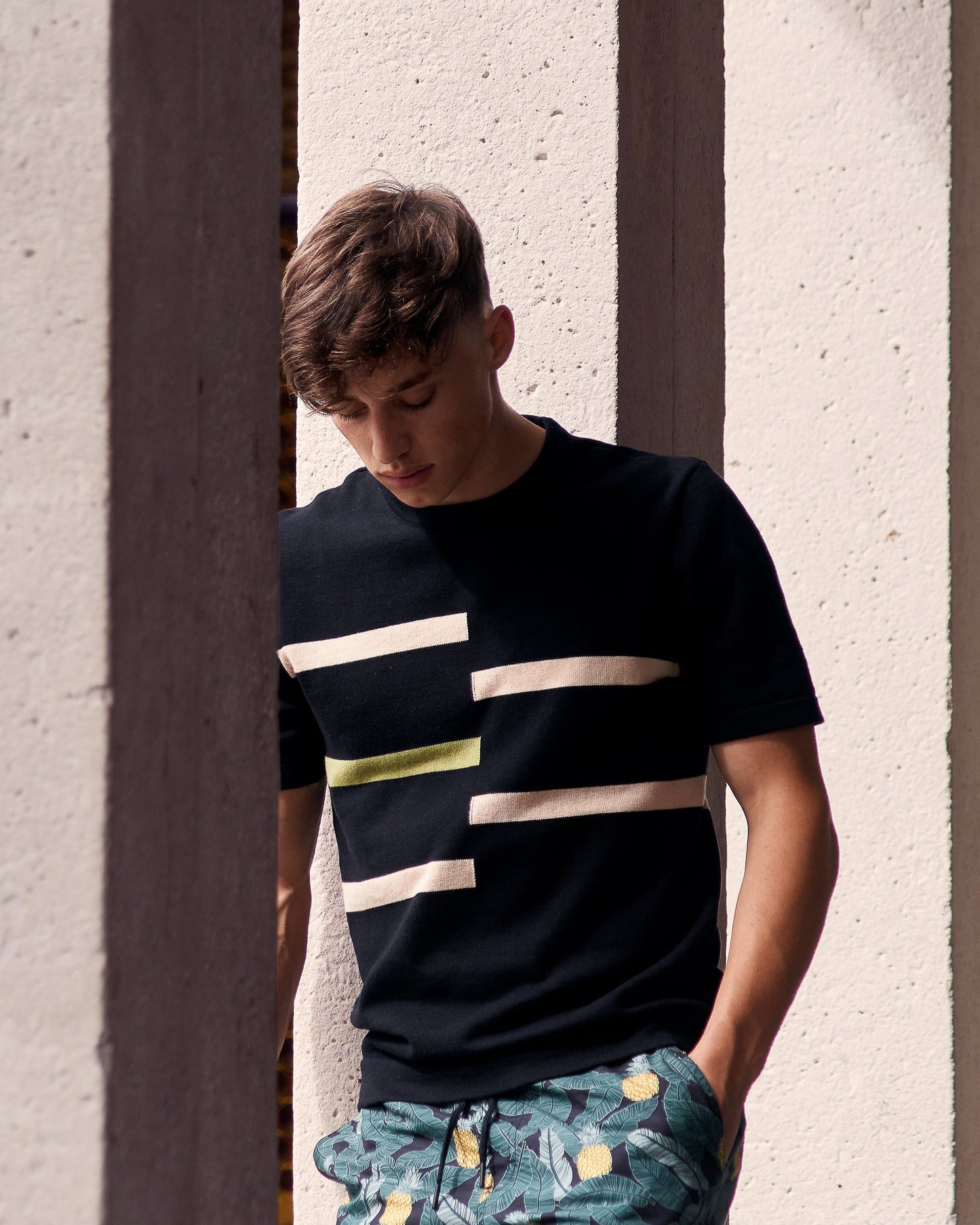 Cassette Stripe Knit Tee