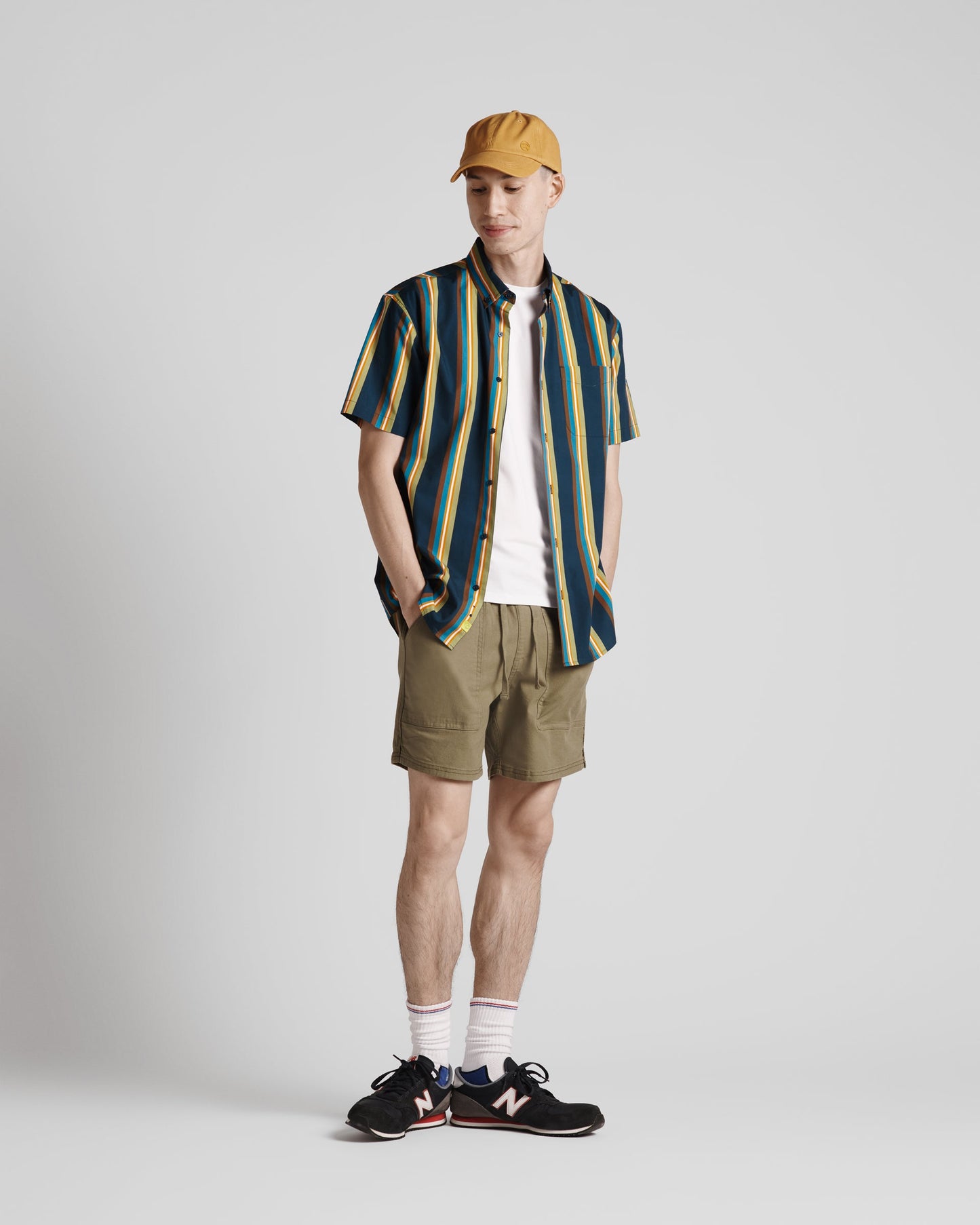 Retro Stripe Orange Print Shirt