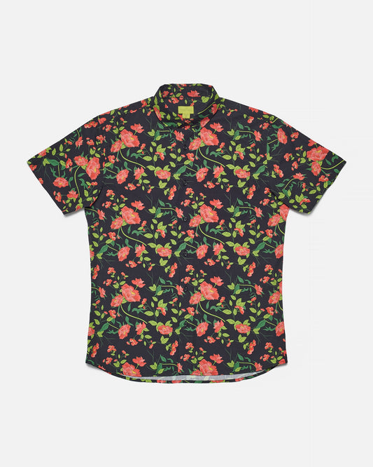 Retro Floral Print Shirt