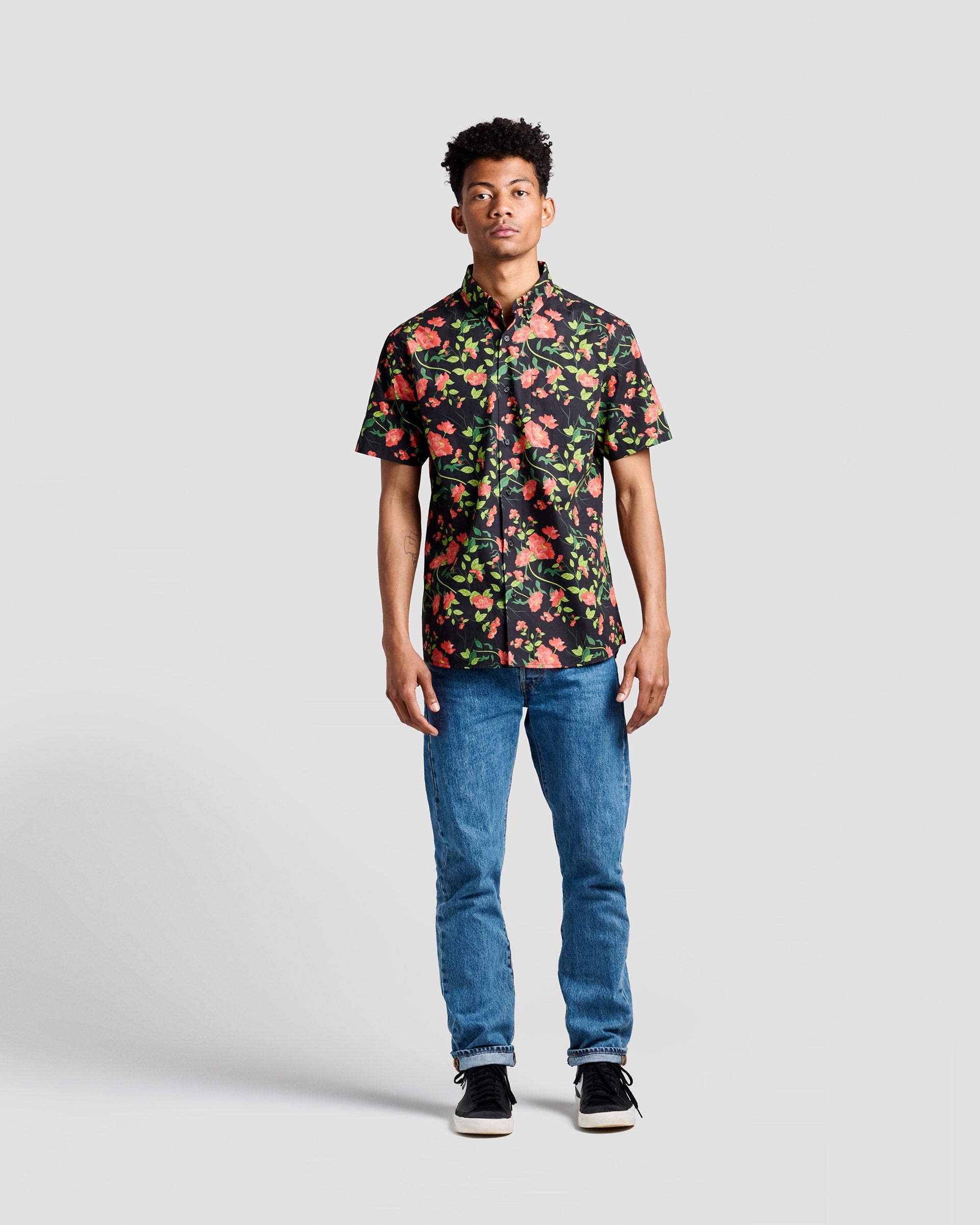 Retro Floral Print Shirt > Casual Shirt > Button Up Shirt