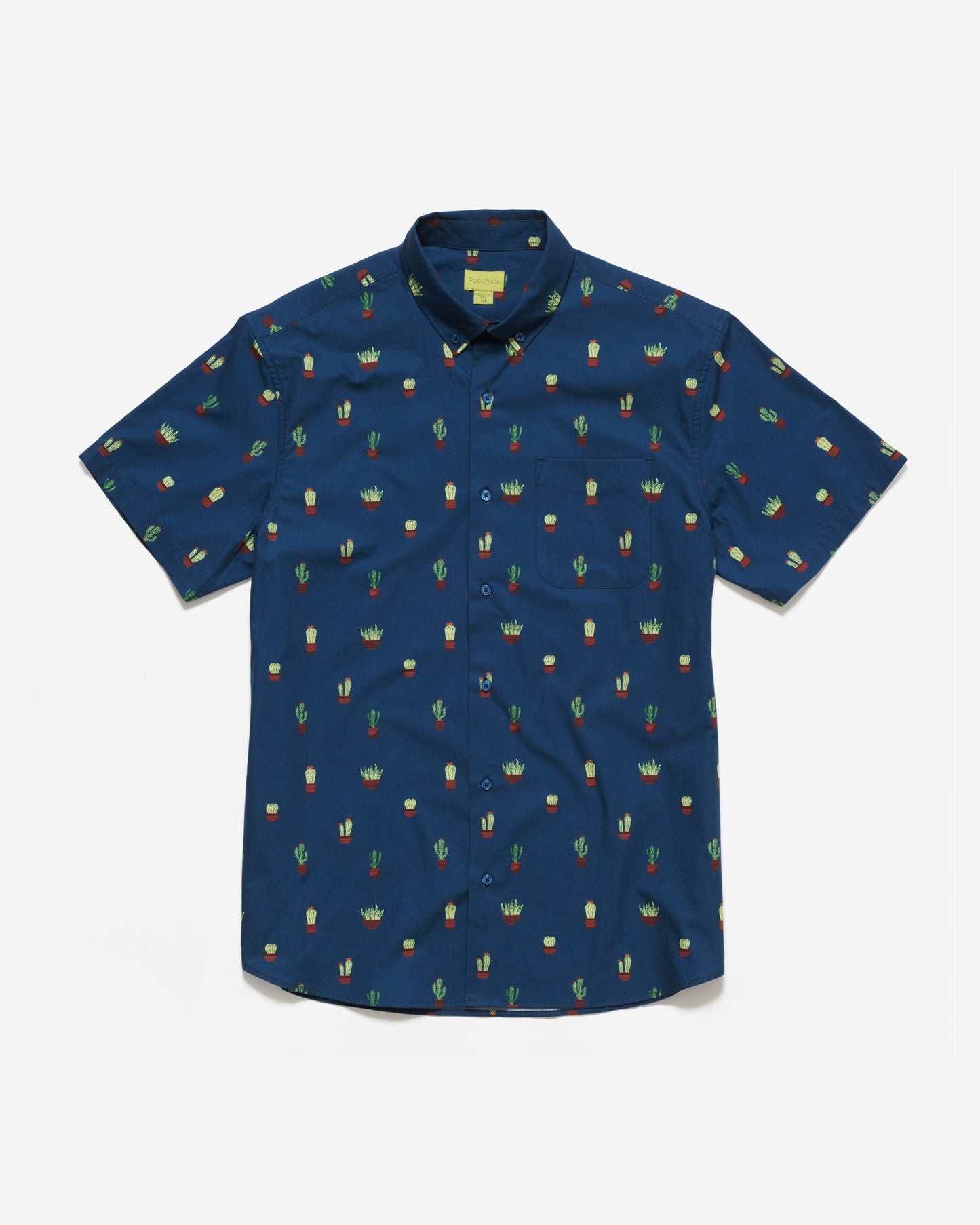 Micro Tropical Cacti Print Shirt