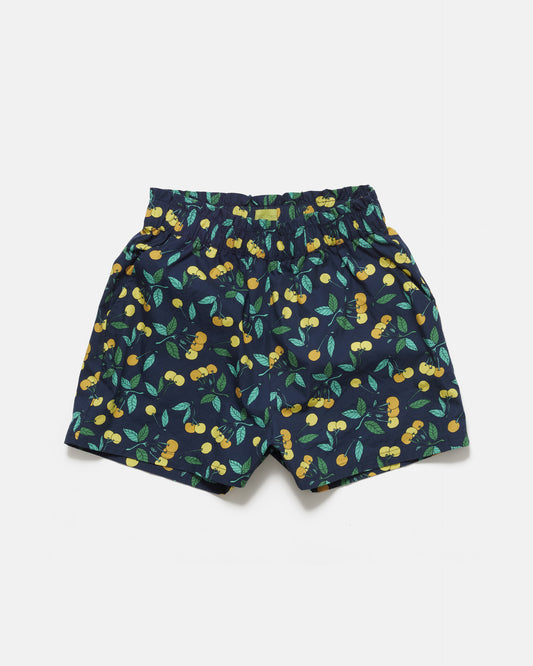 Women's Yellow Cherries Print Shorts