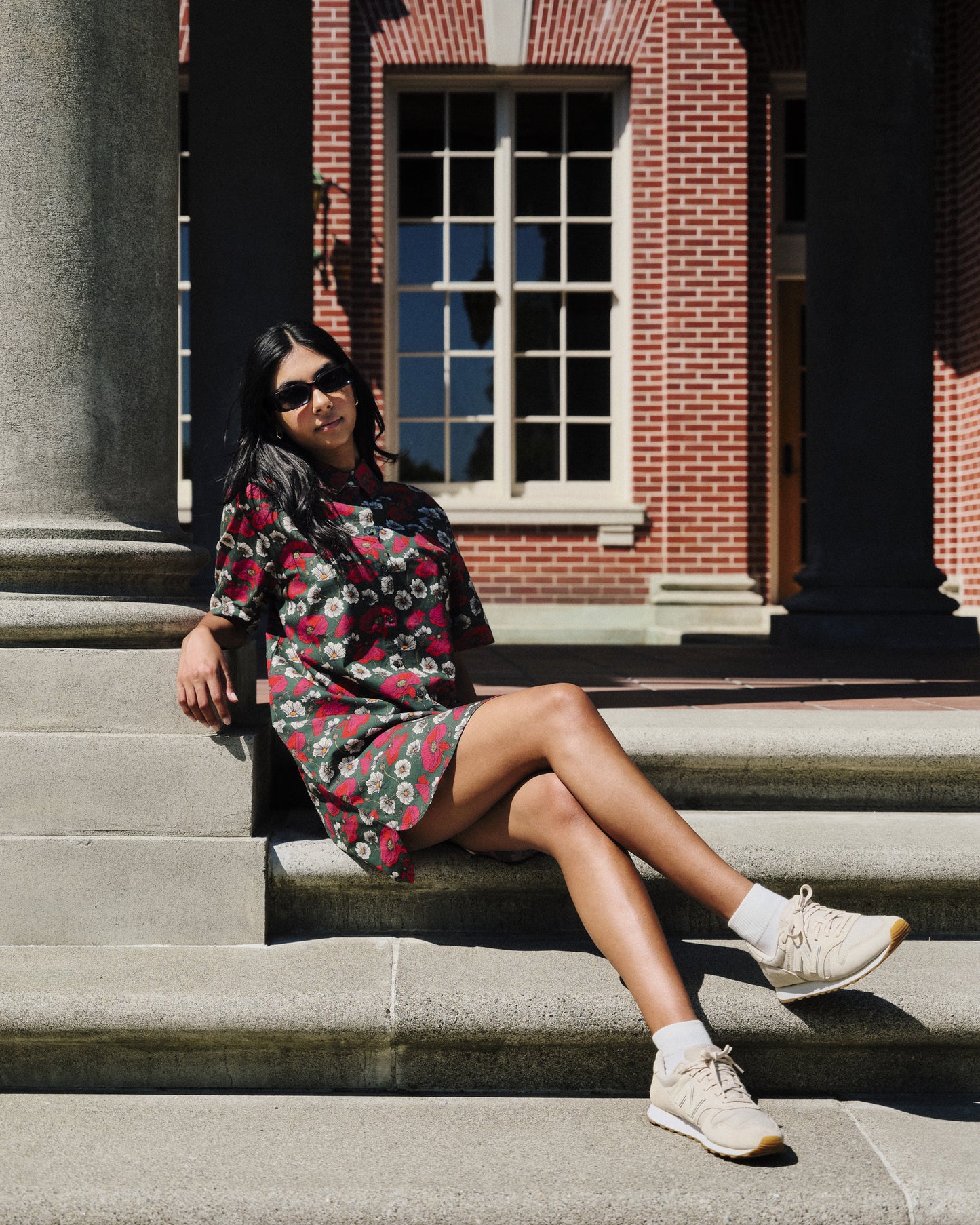 Field Flowers Print Shirt Dress