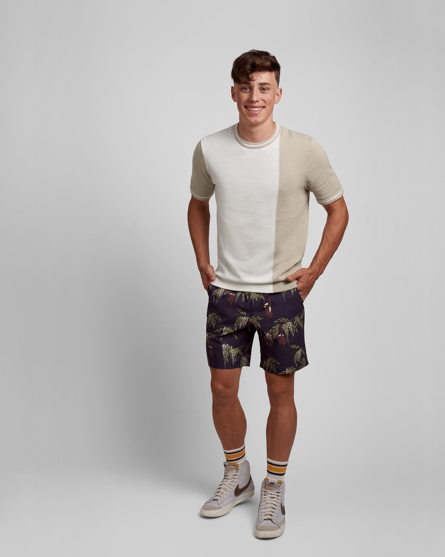 Monkey Trouble Print Shorts