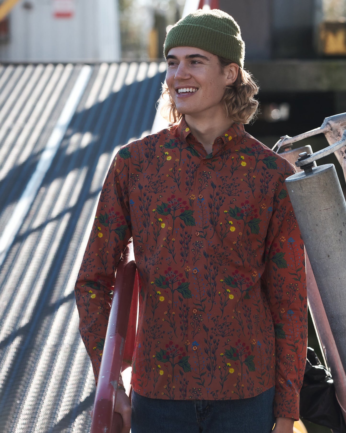 Botanic Dusk Brown Print Shirt