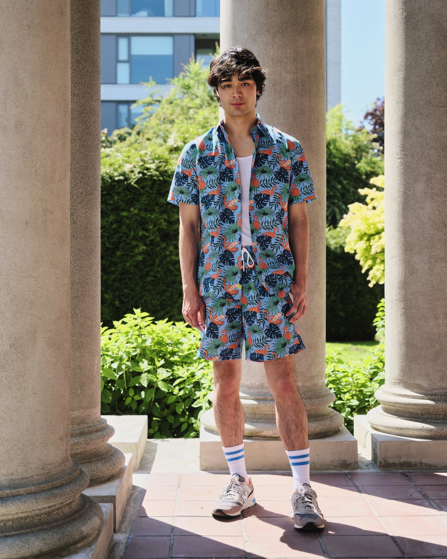 Flamingos Print Shirt