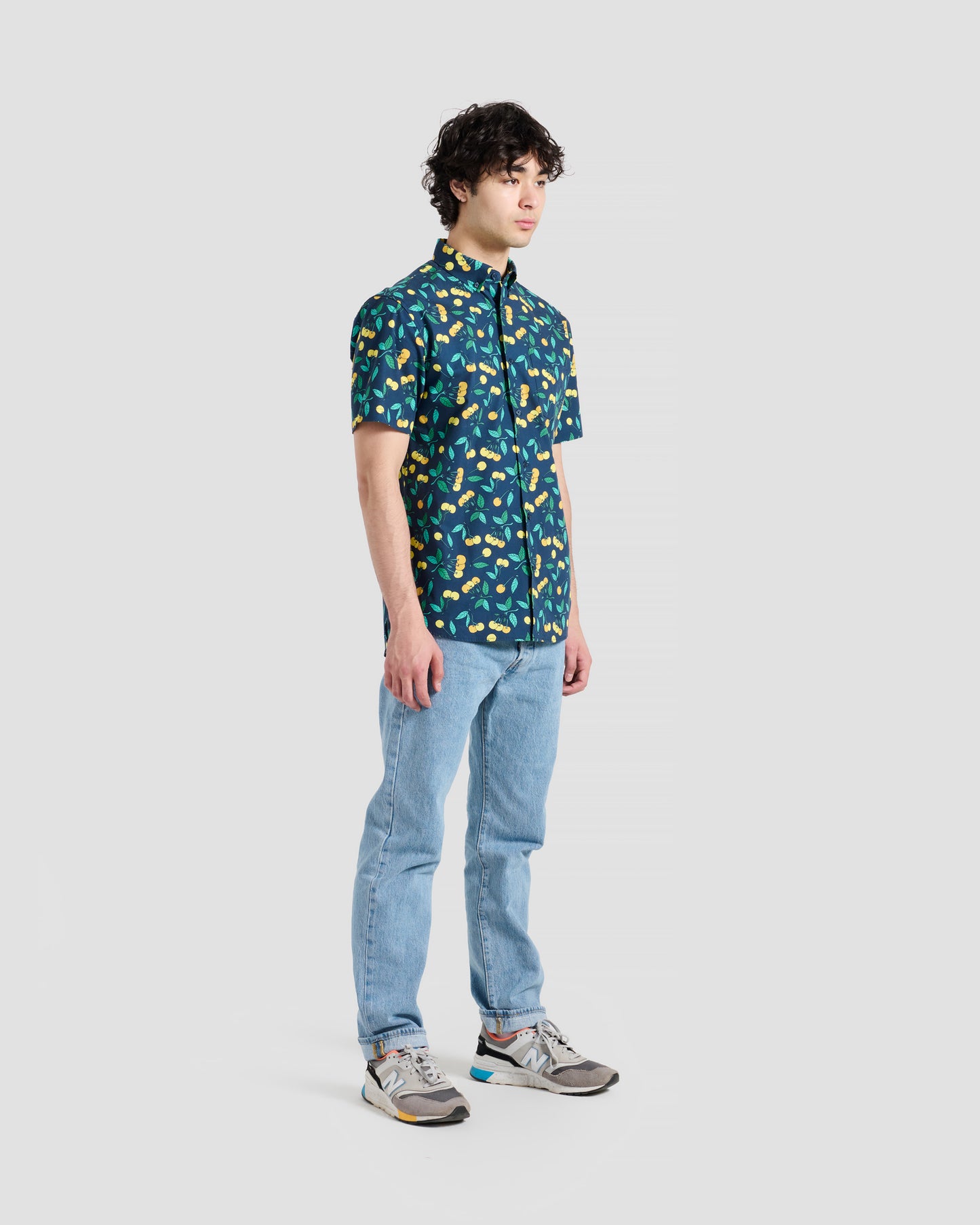 Yellow Cherries Print Shirt