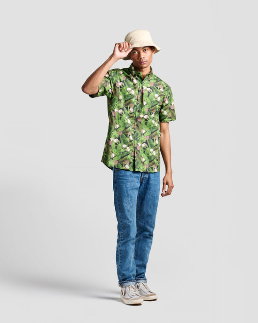 Camisa con estampado de coco partido