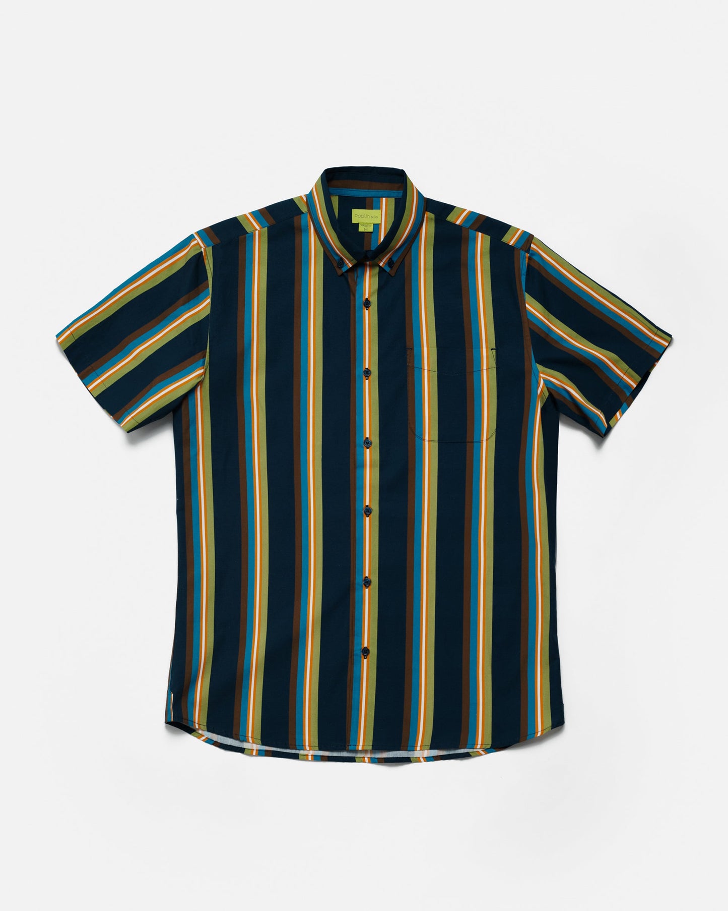Retro Stripe Orange Print Shirt