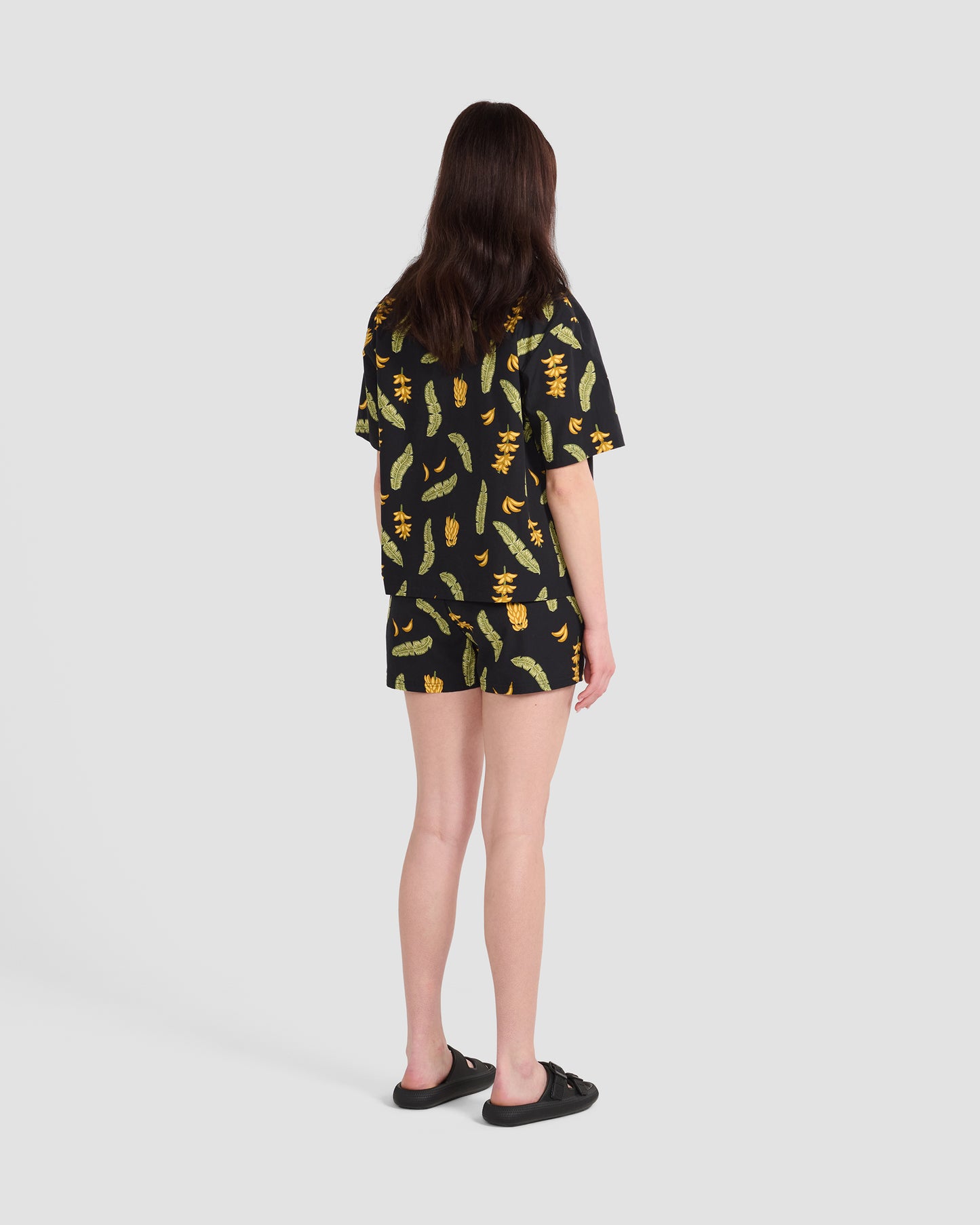 Women's Banana Havana Print Oversized Camp Shirt