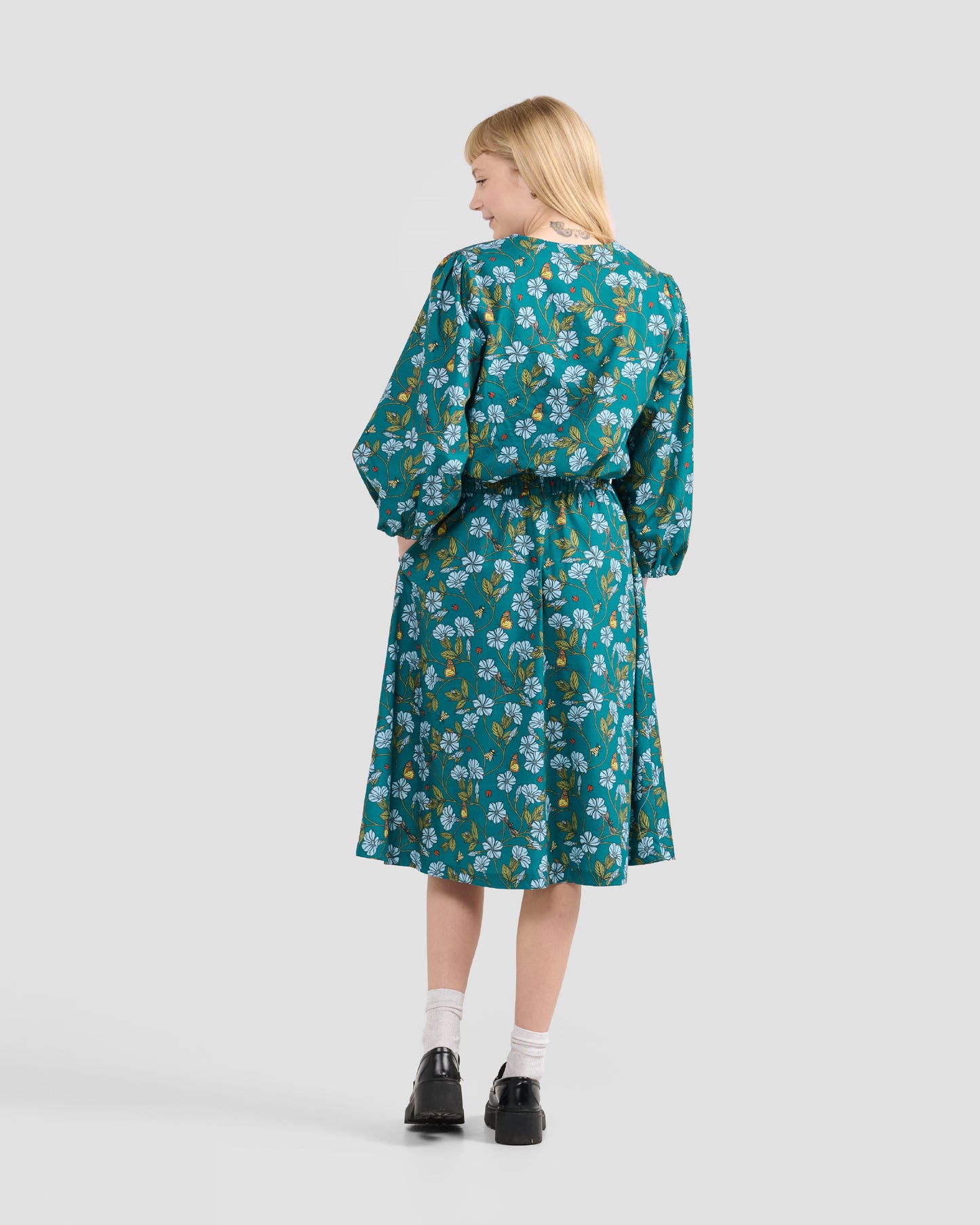 Women's Floral In Flight Print Midi Pocket Skirt