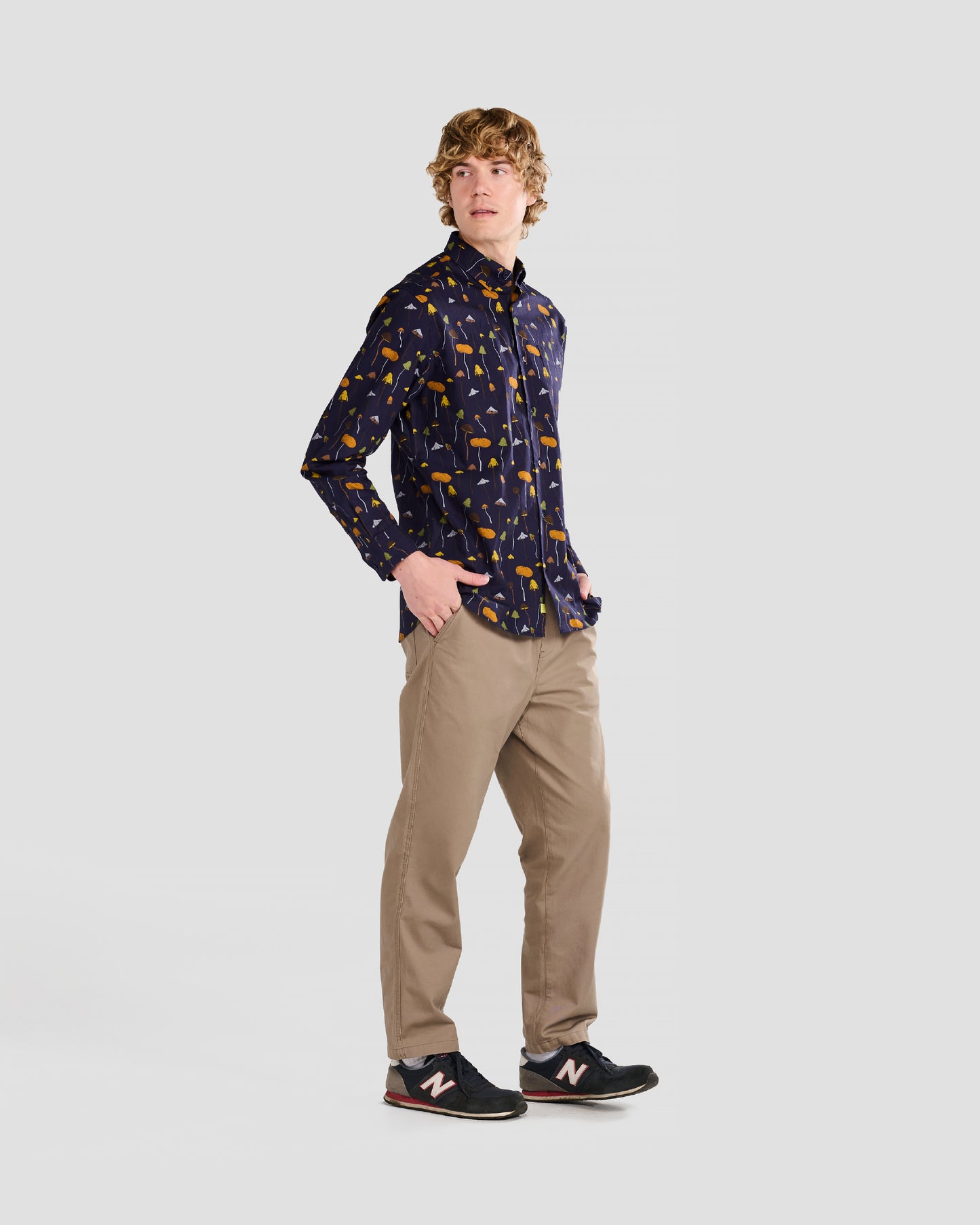 Earthy Mushroom Print Shirt
