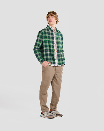Lamont Green Flannel Plaid Shirt Jacket