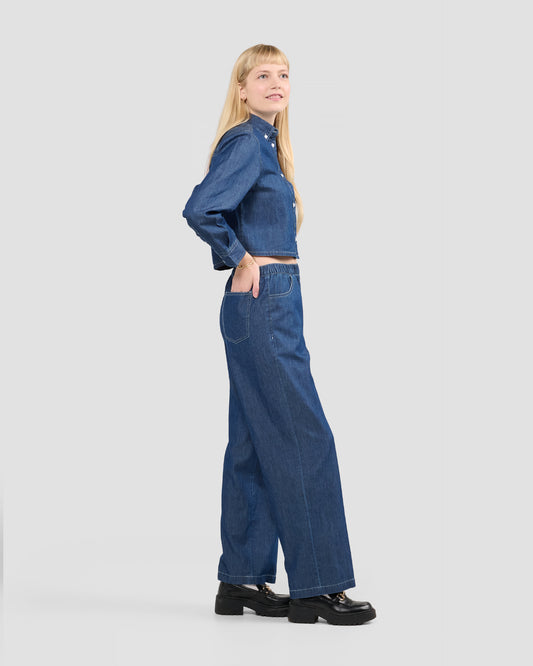 Women's Chambray Denim Women's Pull On Pant