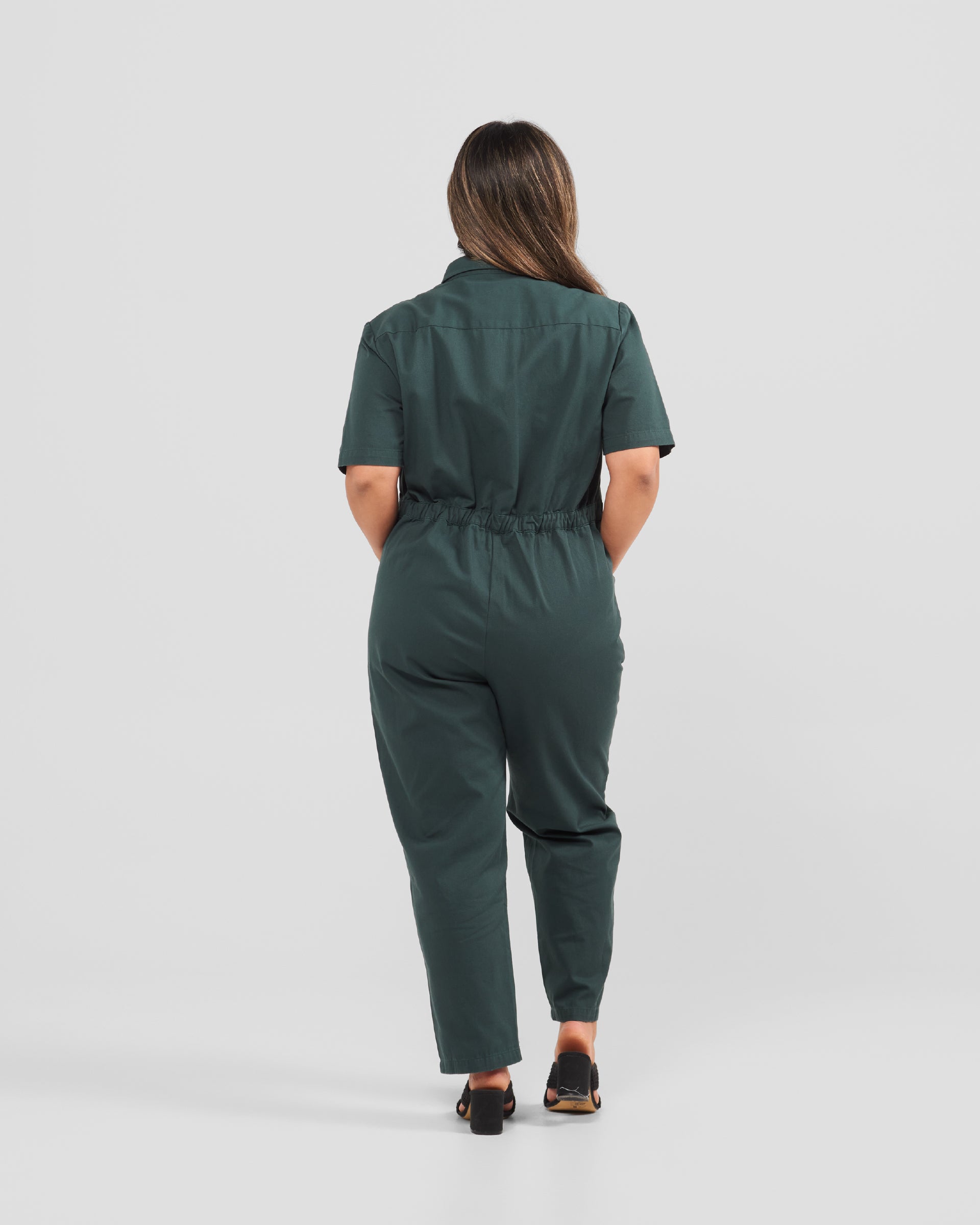 パンツ KOHKI Washed cotton jumpsuit Khaki_Green_Twill_Jumpsuit_192