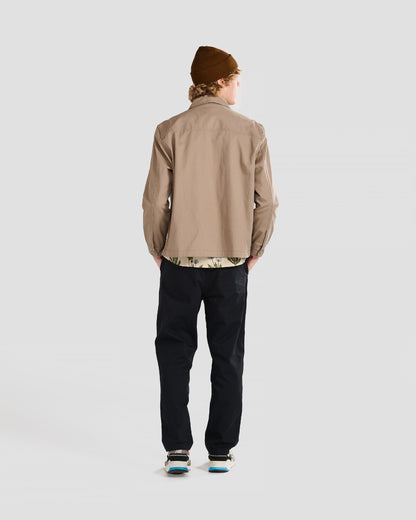 Tan Solid Twill Work Jacket