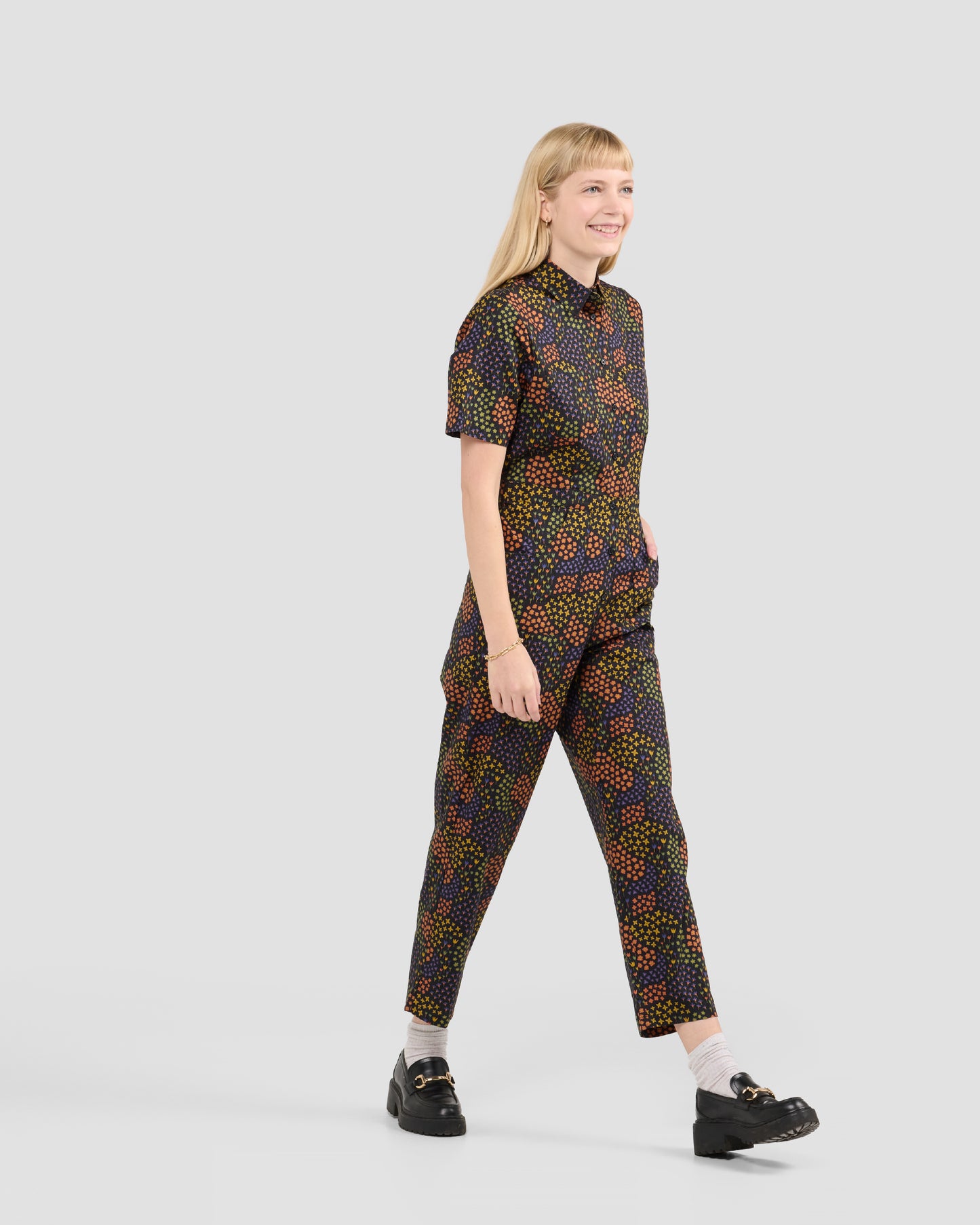 Women's Micro Floral Field Print Jumpsuit