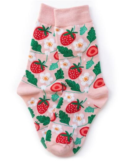 Calcetines de fresa para mujer