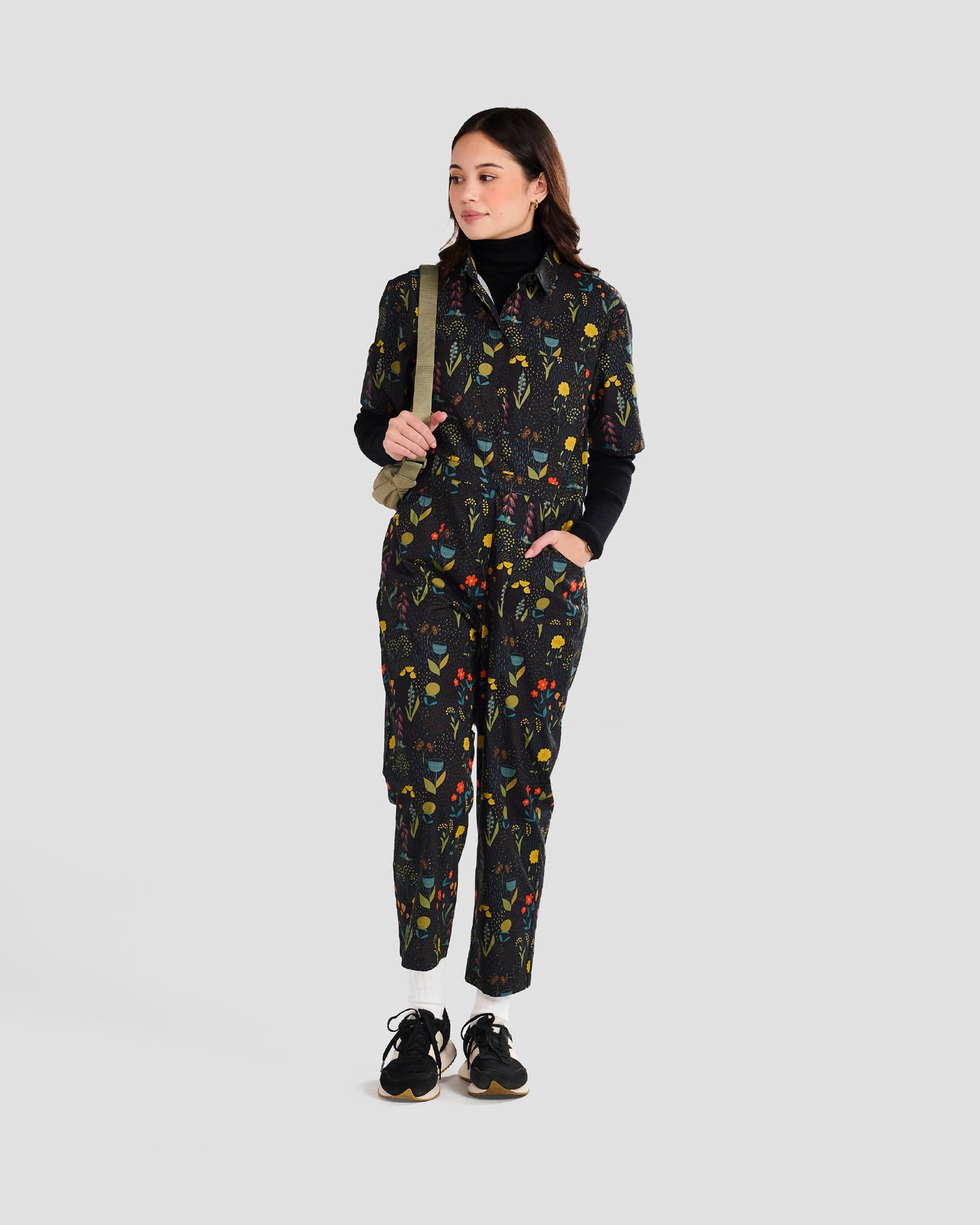 Women's Rainy Field Black Jumpsuit