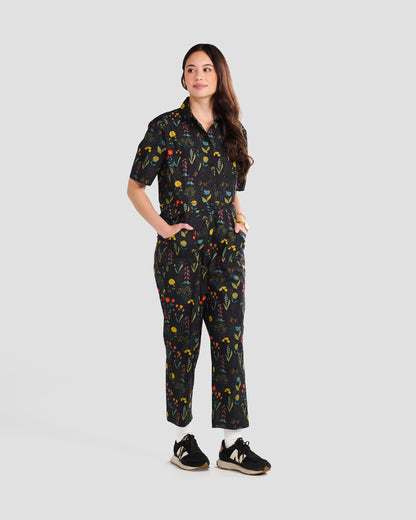 Women's Rainy Field Black Jumpsuit