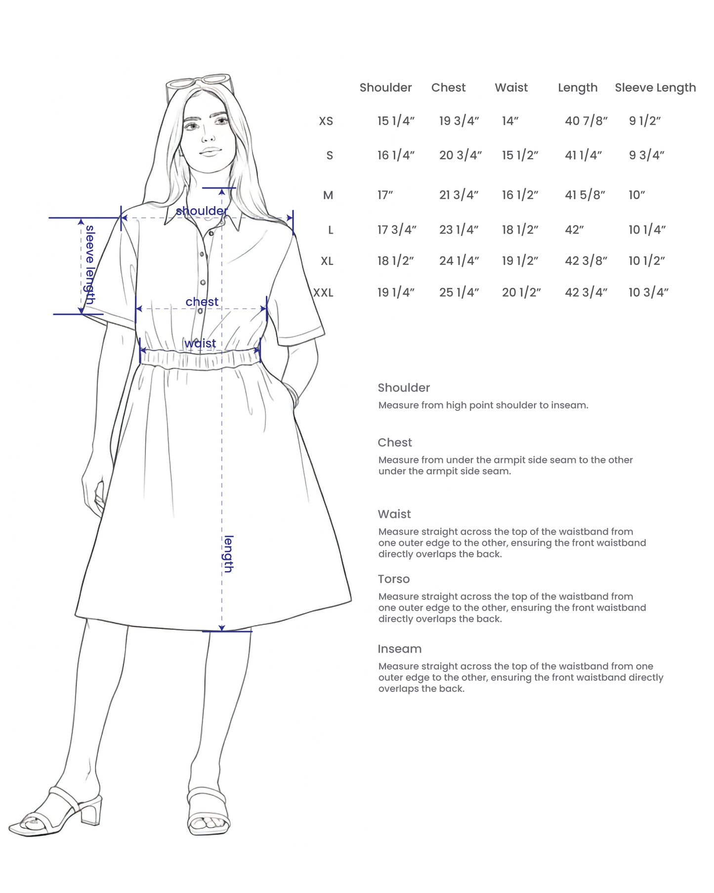 Robe chemise à poches imprimée Grandes Vagues