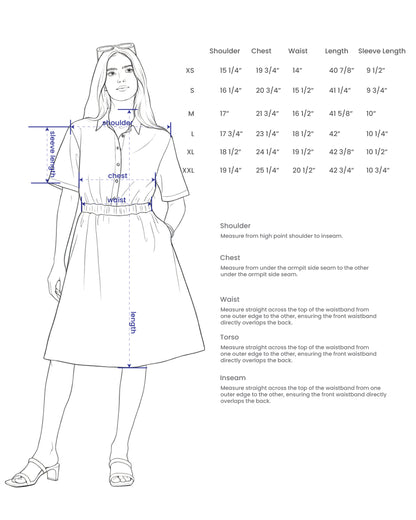 Robe chemise à poches imprimée Grandes Vagues