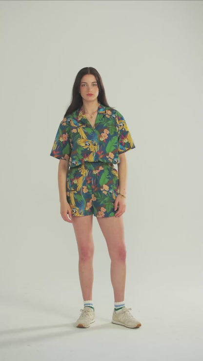 Women's Parrot Paradise Teal Shorts