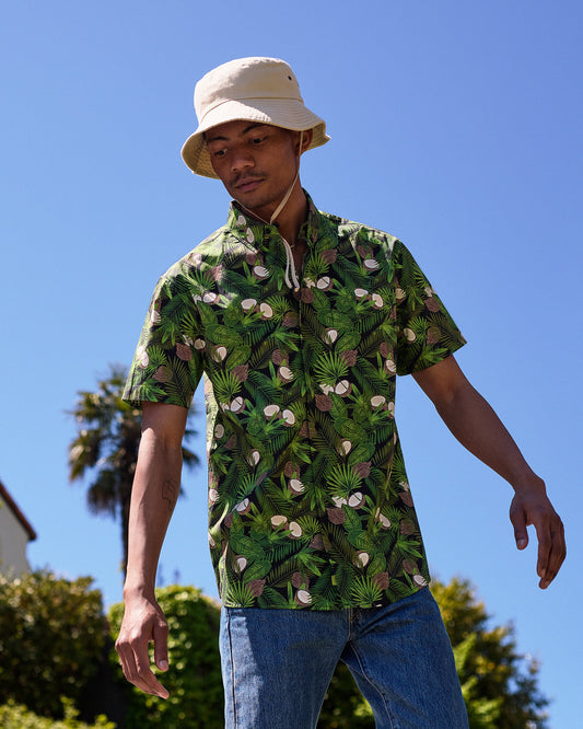 Camisa con estampado de coco partido