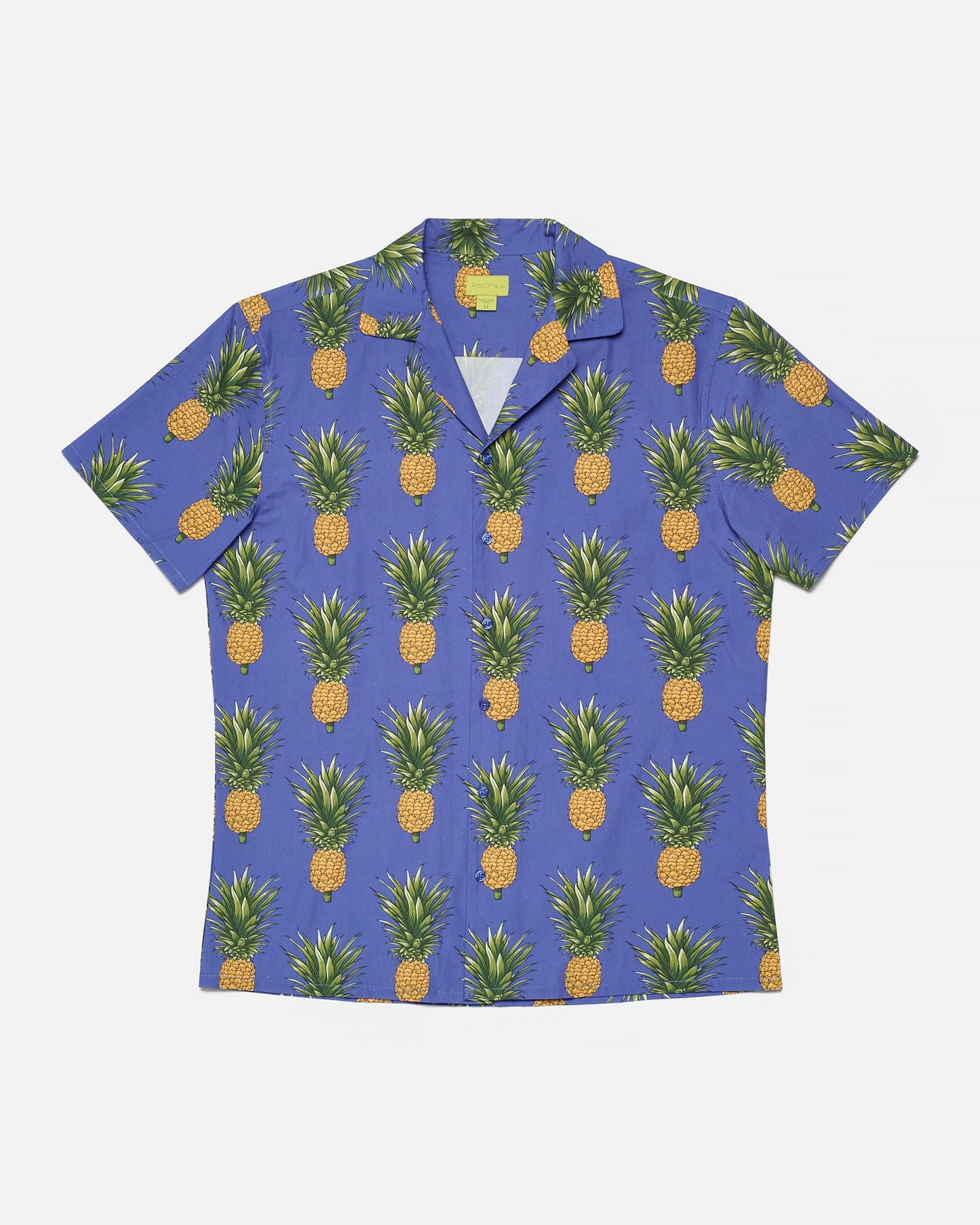 Wild Pineapple Print Camp Shirt