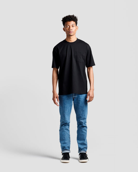 Black Oversized Pocket Tee