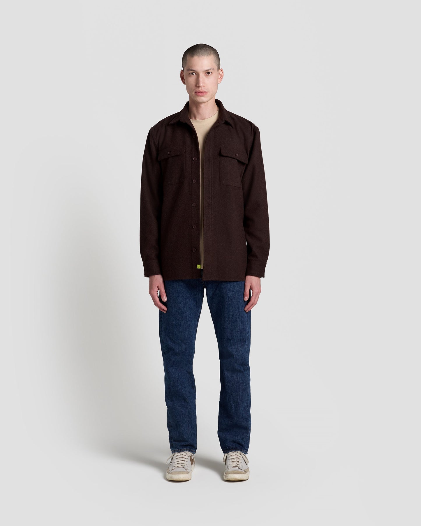 Speckled Brown Shirt Jacket