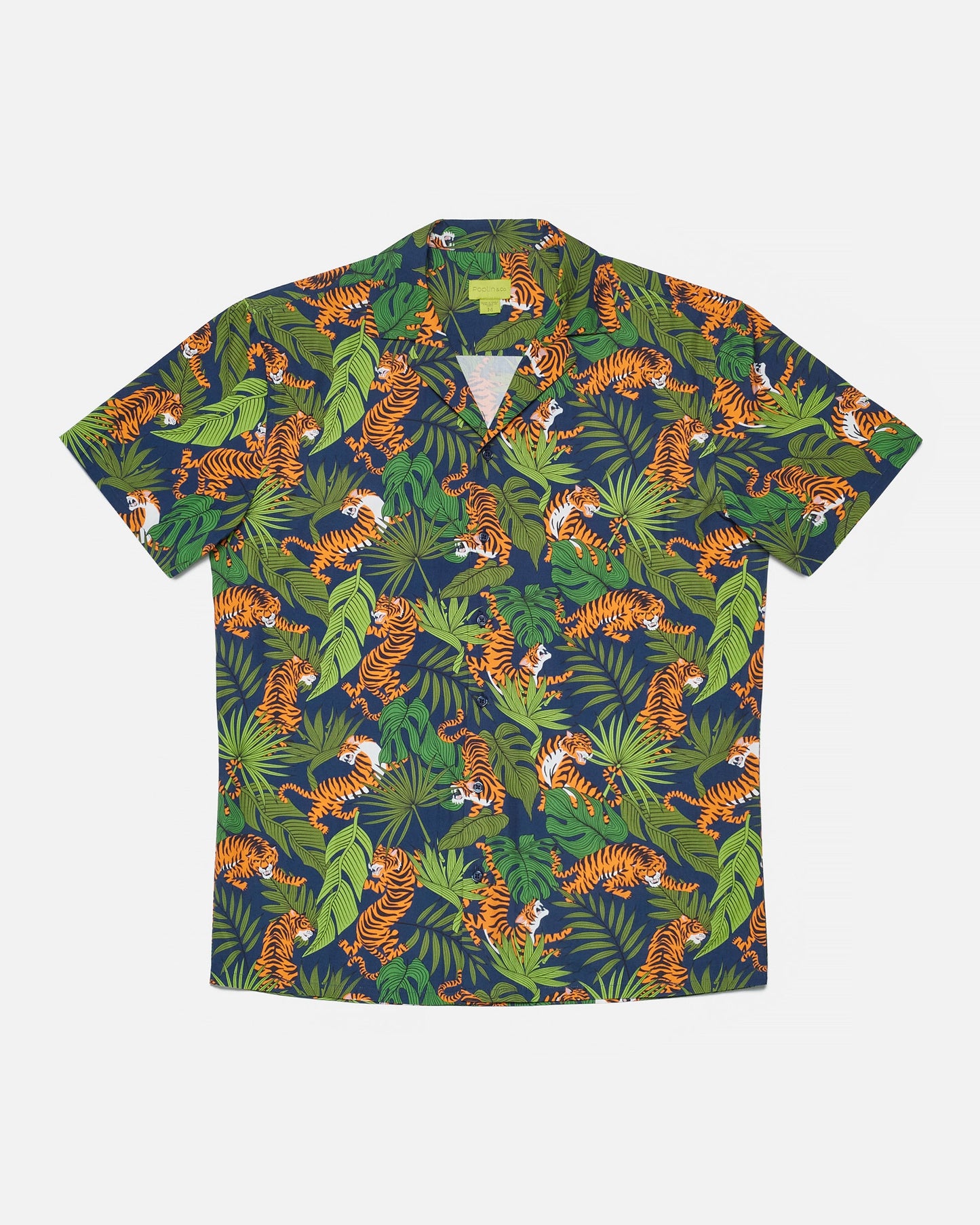 Wild Tigers Print Camp Shirt
