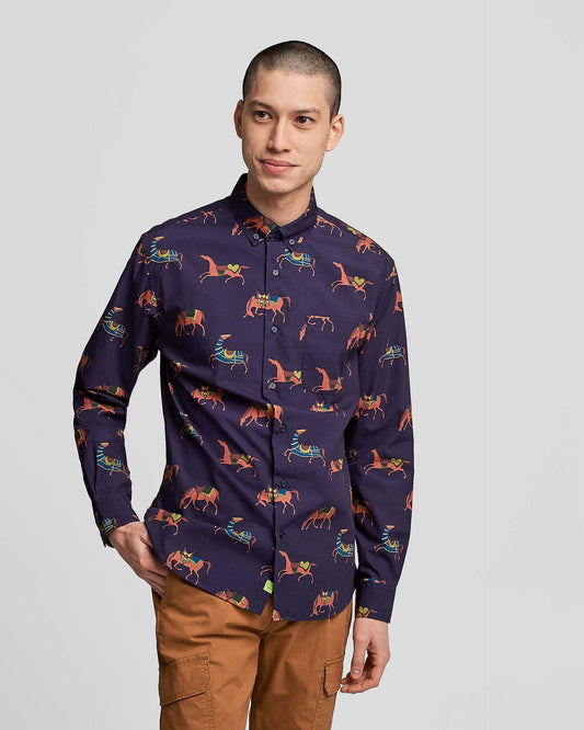 Nomad Horses Print Shirt