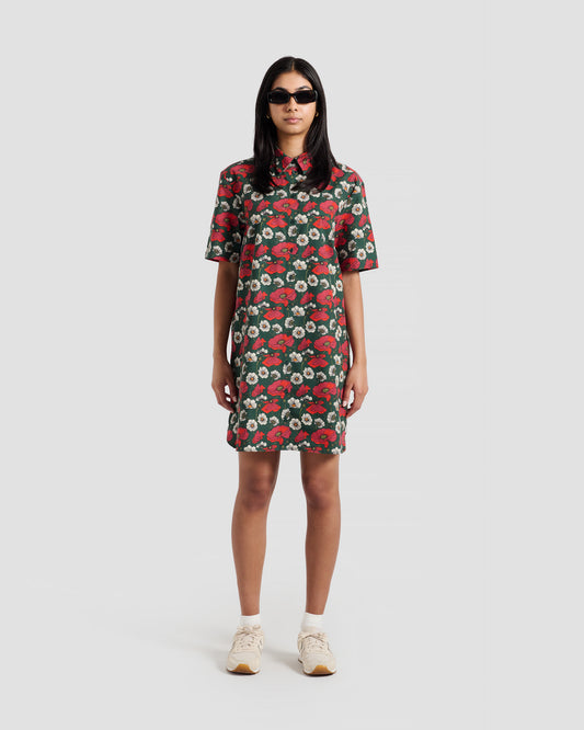 Field Flowers Print Shirt Dress