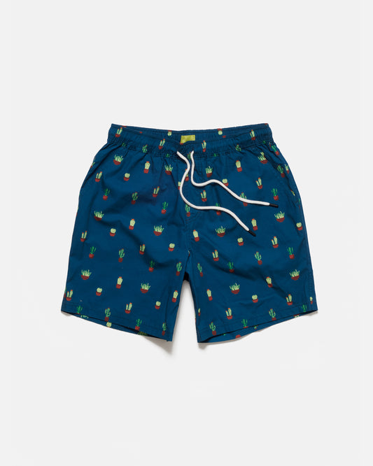 Micro Tropical Cacti Print Shorts