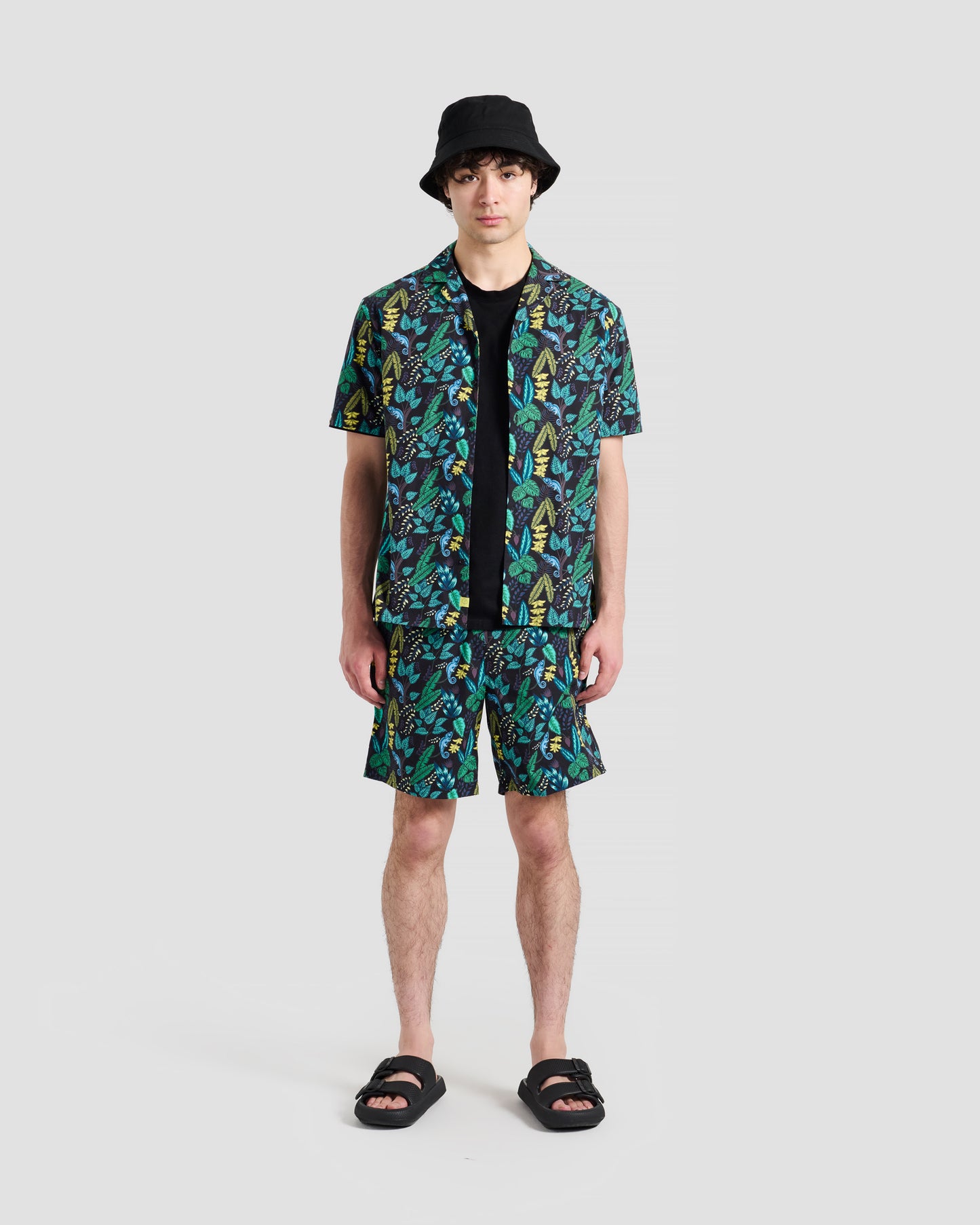 Jungle Iguana Print Shorts