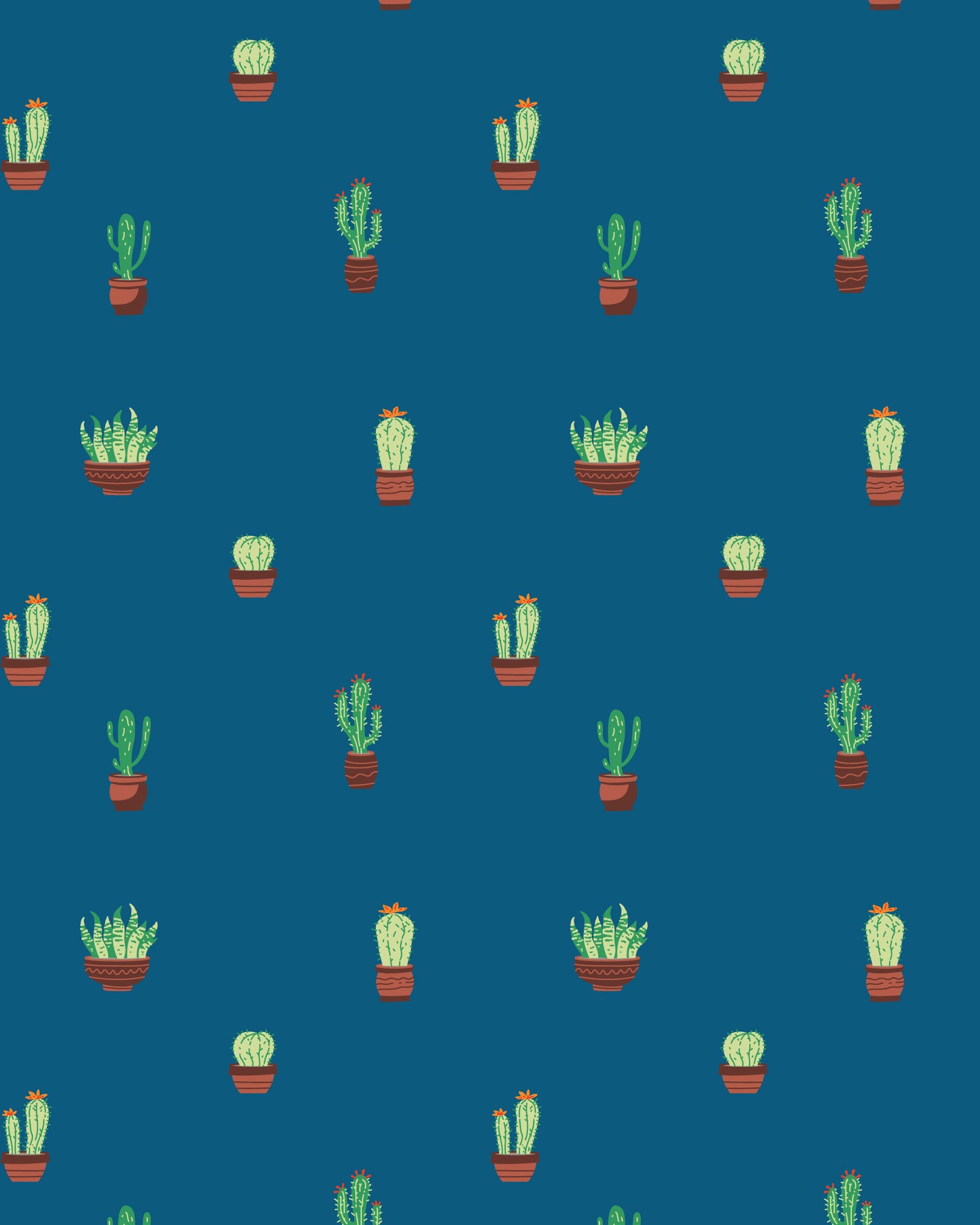 Micro Tropical Cacti Print Shirt