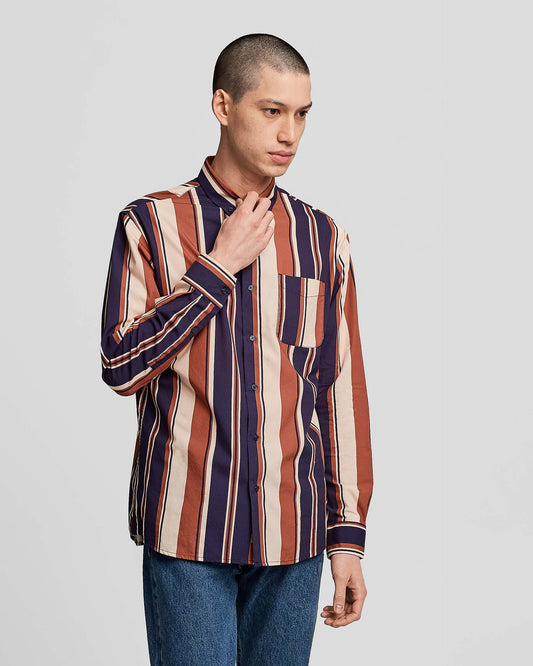 Retro Saddle Stripe Print Shirt
