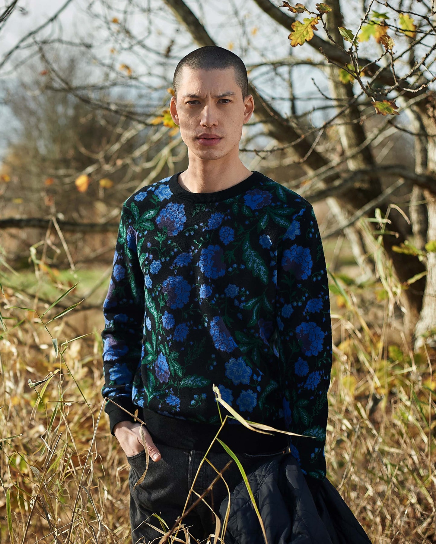 Midnight Botanical Sweater