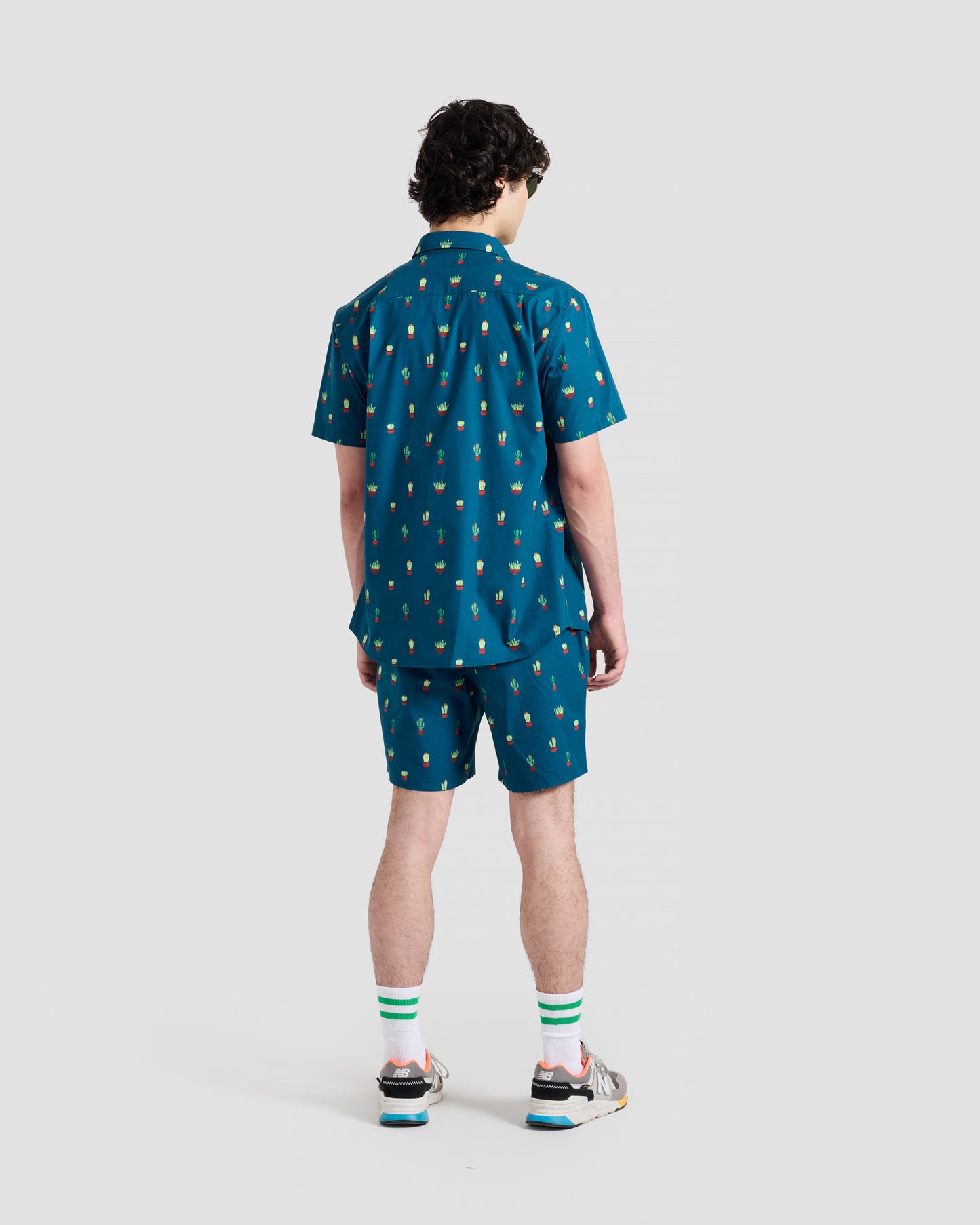 Micro Tropical Cacti Print Shorts